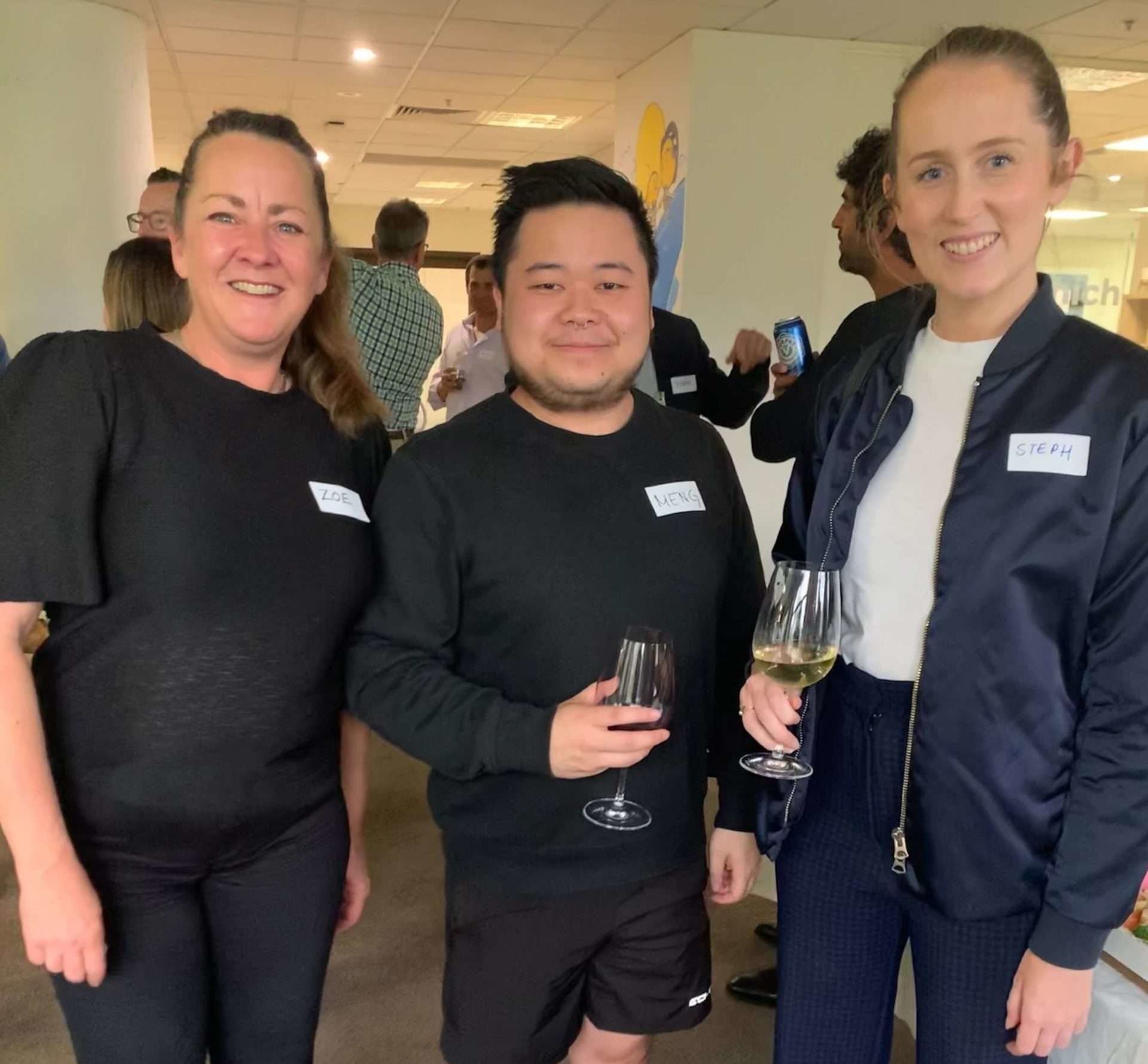 Matrak team members Meng and Zoe at an investor meeting